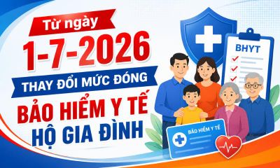 [Infographic] Từ ngày 1-7-2026: Thay đổi mức đóng bảo hiểm y tế hộ gia đình