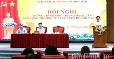Thông tin đến người dân về việc triển khai dự án xây dựng Trường THPT Chuyên Hoàng Văn Thụ