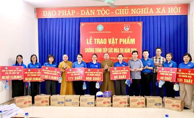 Trên 400 phật tử và 3.000 đoàn viên, thanh niên tham gia tiếp sức mùa thi năm 2026.