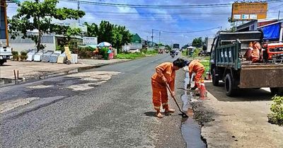 Rốt ráo khắc phục hư hỏng trên tuyến quốc lộ 1 qua Cà Mau