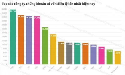 'Ngôi vương' vốn điều lệ ngành chứng khoán đổi chủ