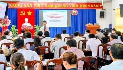 Tập huấn nghiệp vụ tổng rà soát hệ thống văn bản quy phạm pháp luật