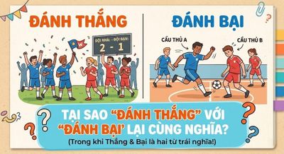 Thắng và bại trái nghĩa, tại sao 'đánh thắng' với 'đánh bại' lại cùng nghĩa?