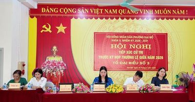 Đại biểu HĐND phường Đại Mỗ tiếp xúc cử tri