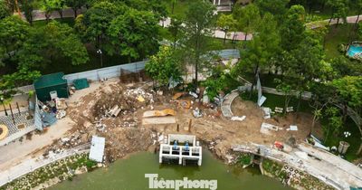 Bên trong các công viên Hà Nội đang được nâng cấp để ứng phó ngập úng
