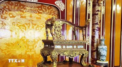 Bảo vật Quốc gia 'Ngai vua triều Nguyễn' được trưng bày trở lại sau phục chế