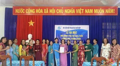 Hội Liên hiệp Phụ nữ xã Suối Hiệp ra mắt mô hình 'Phụ nữ cao tuổi sống vui, sống khỏe'