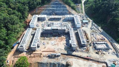 Tăng tốc trên công trường dự án Trường PTNT liên cấp TH&THCS Thanh Thủy