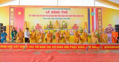 Lễ động thổ xây dựng chùa Thiên Vương - trụ sở Văn phòng Ban Trị sự Phật giáo tỉnh Thanh Hóa