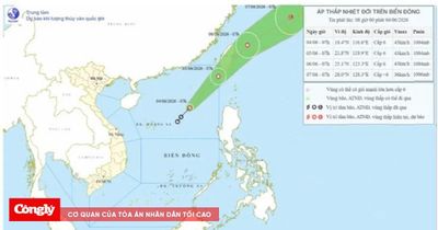 Áp thấp nhiệt đới đầu tiên xuất hiện trên Biển Đông