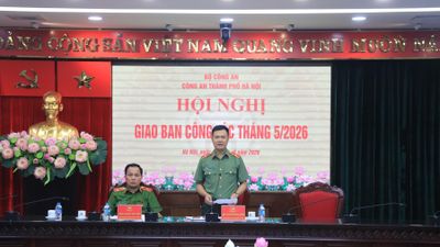 Công an thành phố Hà Nội giao ban công tác tháng 5