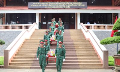 Đắk Lắk đón 27 hài cốt liệt sĩ từ Campuchia trở về đất mẹ