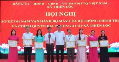 Chính quyền địa phương hai cấp vận hành hiệu quả tại xã Thiên Lộc