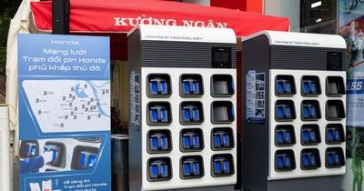 Trạm sạc và tủ đổi pin cho xe điện Honda đi vào hoạt động tại Thủ đô Hà Nội