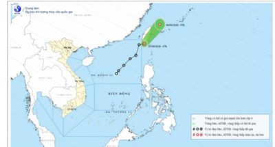 Áp thấp nhiệt đới di chuyển ra ngoài Biển Đông