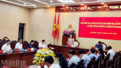 Phó Chủ tịch nước Võ Thị Ánh Xuân làm việc với Ban Thường vụ Tỉnh ủy An Giang