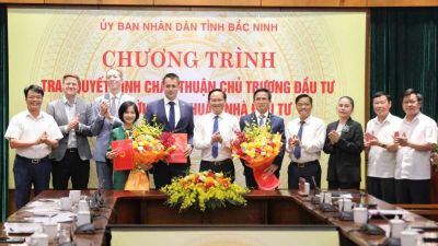 Trao quyết định chấp thuận chủ trương đầu tư 2 dự án điện gió tại Bắc Ninh