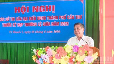 Đoàn đại biểu Hội đồng nhân dân thành phố Cần Thơ tiếp xúc cử tri xã Vị Thanh 1