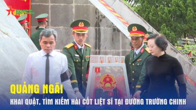 Quảng Ngãi: Khai quật, tìm kiếm hài cốt liệt sĩ tại đường Trường Chinh