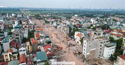 Cận cảnh đường công vụ kết nối trung tâm Hà Nội với công trường cầu Tứ Liên