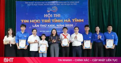 Trao 87 giải thưởng tại Hội thi Tin học trẻ Hà Tĩnh năm 2026