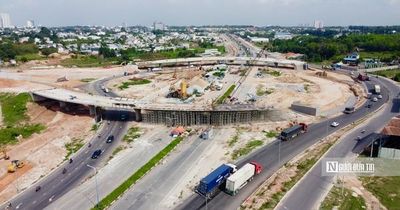 Cận cảnh nút giao thông đồ sộ trên tuyến Vành đai 3, Tp.HCM đang thành hình