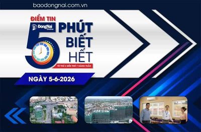 Điểm tin '5 phút biết hết' sáng 5-6: Đồng Nai thi tuyển kiến trúc Dự án Đường trên cao dọc quốc lộ 51