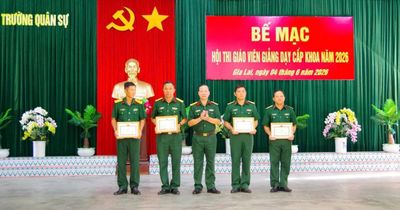 Trường Quân sự Quân đoàn 34: Hơn 93% cán bộ, giáo viên đạt khá, giỏi trong Hội thi giáo viên giảng dạy cấp khoa