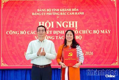 Phường Bắc Cam Ranh thành lập 2 đảng bộ cơ sở trực thuộc Đảng ủy phường