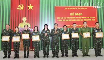 Phường Nam Nha Trang hoàn thành tốt nhiệm vụ diễn tập năm 2026