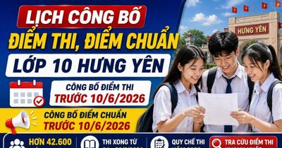 Lịch công bố điểm thi, điểm chuẩn lớp 10 Hưng Yên 2026 mới nhất