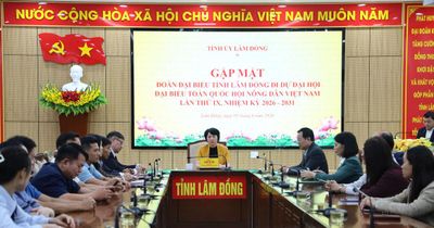 Thường trực Tỉnh ủy Lâm Đồng gặp mặt Đoàn đại biểu tỉnh dự Đại hội Hội Nông dân lần thứ IX
