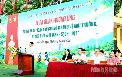Xã Gia Viễn ra quân hưởng ứng phong trào Toàn dân chung tay bảo vệ môi trường