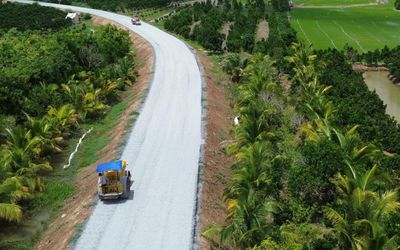Đồng Tháp: Gấp rút thi công đường kết nối qua bến phà An Phong