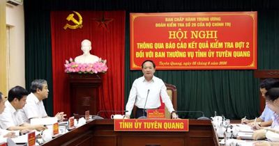 Trưởng Ban Tuyên giáo và Dân vận Trung ương Trịnh Văn Quyết chủ trì hội nghị với Ban Thường vụ Tỉnh ủy Tuyên Quang