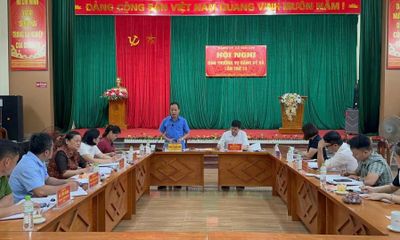 Trưởng Ban Tuyên giáo Tỉnh ủy Nông Thanh Tùng dự Hội nghị Ban Thường vụ Đảng ủy xã Tam Kim