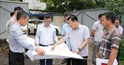 Lãnh đạo xã Hoài Đức kiểm tra công tác GPMB tại một số dự án trọng điểm