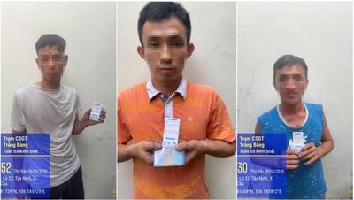 CSGT Tây Ninh phát hiện 3 tài xế container dương tính ma túy
