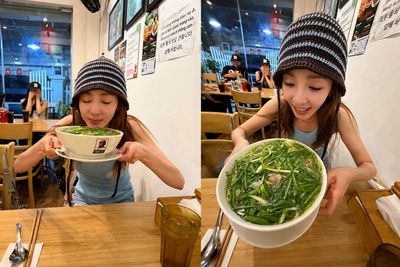 Mỹ nhân Hàn ăn phở ngập hành ở Hà Nội