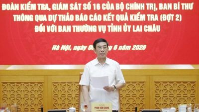 Đoàn Kiểm tra, giám sát số 16 của Bộ Chính trị, Ban Bí thư làm việc tại Lai Châu