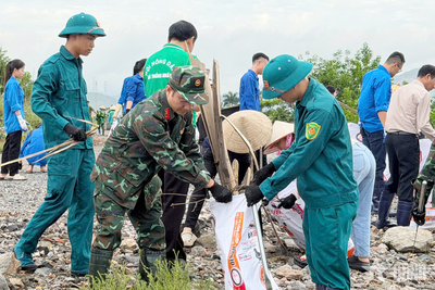 Quảng Ninh: Lực lượng vũ trang xã Thống Nhất chung tay vì môi trường xanh