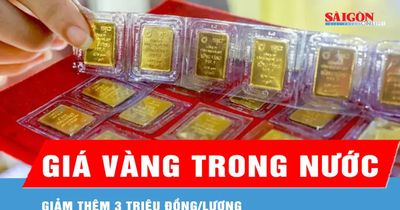 Sáng 6-6, giá vàng giảm thêm 3 triệu đồng/lượng
