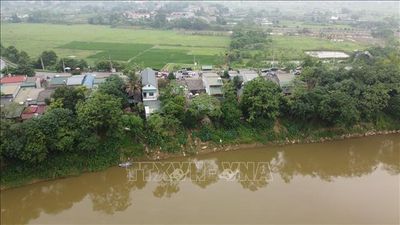 Phú Thọ xử lý khẩn cấp sự cố sụt lún, sạt lở kè Hà Thạch