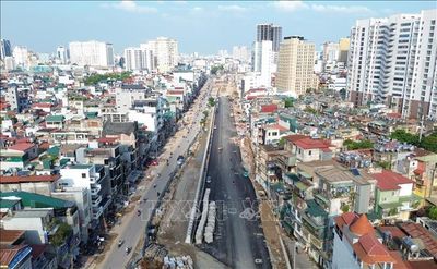Hà Nội: Đường Vành đai 1 đoạn Hoàng Cầu - Voi Phục dần lộ diện