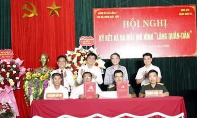 Bắc Ninh: Ra mắt mô hình 'Làng Quân - Dân' thắt chặt tình đoàn kết tại xã Cẩm Lý