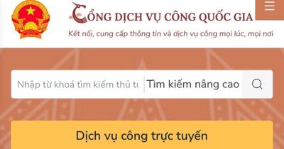 Cổng Dịch vụ công quốc gia có 10 danh mục dữ liệu dùng chung