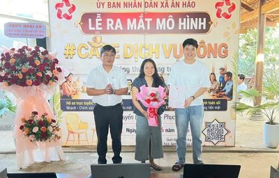 Xã Ân Hảo đưa vào vận hành mô hình 'Cà phê dịch vụ công'