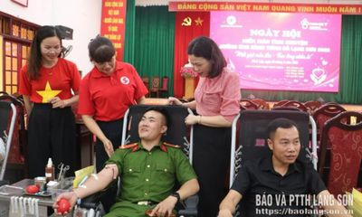 Gần 500 tình nguyện viên đăng ký hiến máu tình nguyện tại khu vực Đình Lập