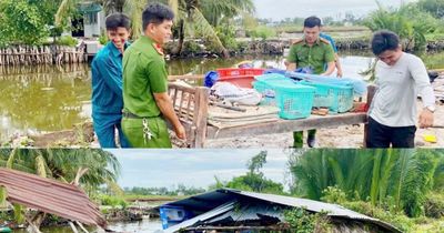 Công an Cà Mau giúp người dân khắc phục thiệt hại do mưa, lốc xoáy