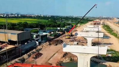 Đẩy nhanh tiến độ thi công cầu Mễ Sở, cầu cạn Vành đai 4
